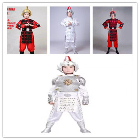 儿童古代将军岳飞盔甲演