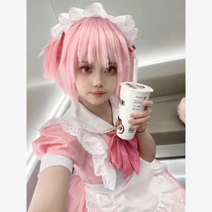 Cutelamb鹿目圆cos服日系少女洛丽塔甜美可爱软妹女仆装连衣裙