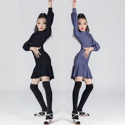 儿童女拉丁舞服秋冬季新