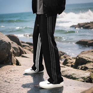 学生裤 2024ss美式 宽松直筒垂感阔腿裤 新款 潮流时尚