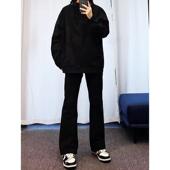 长裤 牛仔裤 休闲 美式 街上直筒下微喇修身 2024新款 春夏季