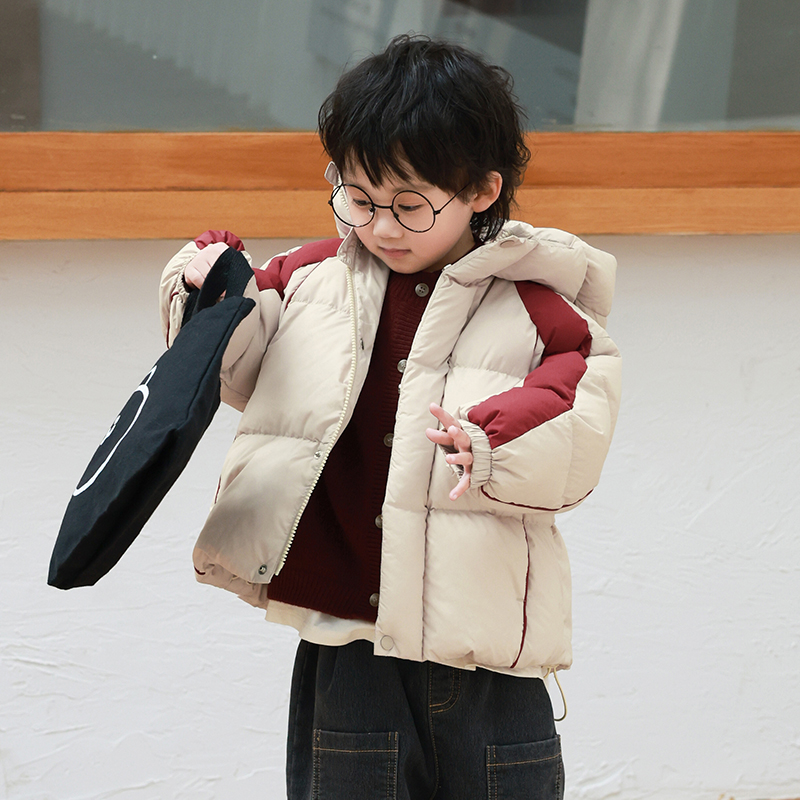 男童羽绒服短款加厚宝宝羽绒服中小童2025冬季新款90绒外套C4814