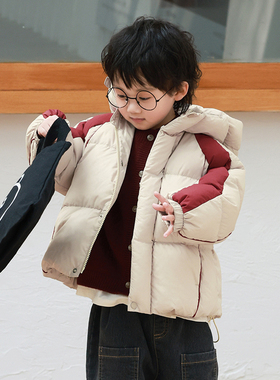 男童羽绒服短款加厚宝宝羽绒服中小童2025冬季新款90绒外套C4814