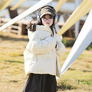 中大儿童羽绒服90绒亲子装 新款 外套23160 2024冬季 女童羽绒服短款