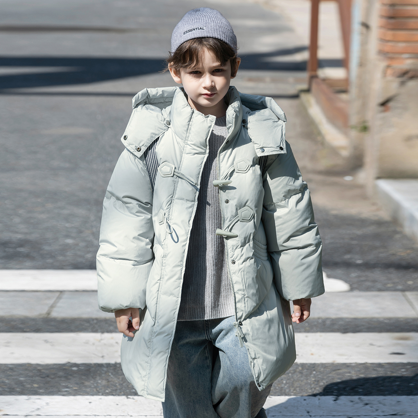 男童羽绒服中长款2025冬季新款女童羽绒服中大童装亲子外套4168