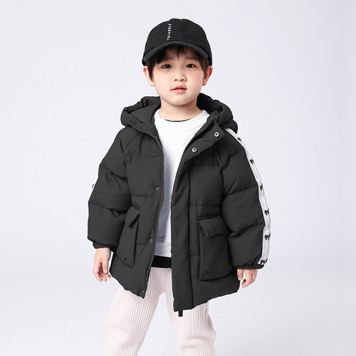 中长款加厚男童女童羽绒服90绒