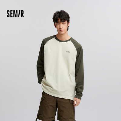 森马打底内搭宽松情侣长袖T恤男