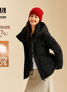 森马中国国家地理系列羽绒服女