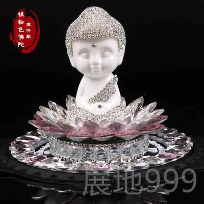 高档汽车摆件香内饰用品车水晶水座莲花创意载可爱台钻高档座礼物