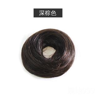 高档真发发丸子假发包头直圈丸盘子头花苞头蓬松自然发髻神器蓬松