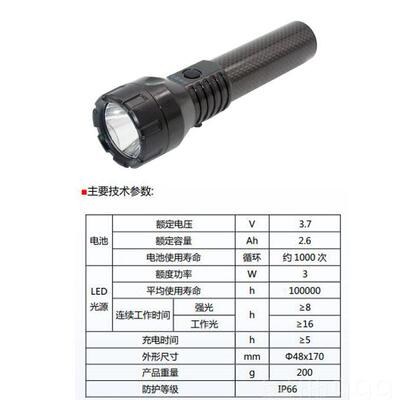 高档广东海洋电王JW750巡检手筒ed强光充电超2亮l家用多功能