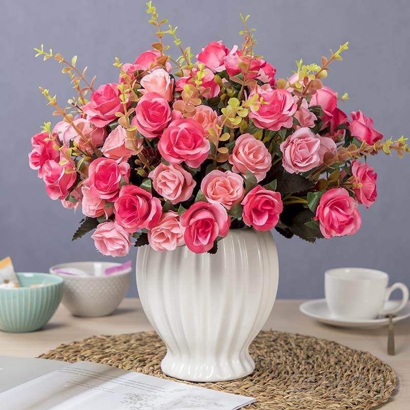 高档客仿真花装厅饰摆花件艺花茶几上的摆花卧室床头柜一假结婚欧,家居饰品,仿真花/假花,淘宝优惠券,粉丝福利购,淘宝优惠卷