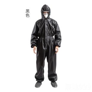 高档3351防护加连体工作服男防酸碱服防尘服工服业粉厚尘防护服防