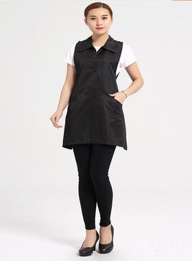 高档美甲美发工作技师小工服奶咖中啡茶店围裙理服发店发廊油染发