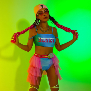 情人节夜店GOGO点舞服跳舞套装DS演出服性感女BGO酒吧蹦迪衣服