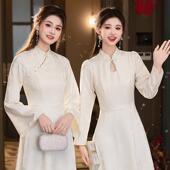 伴娘服女2026新款 香槟色结婚晚礼服小众高级感毕业演出主持姐妹裙