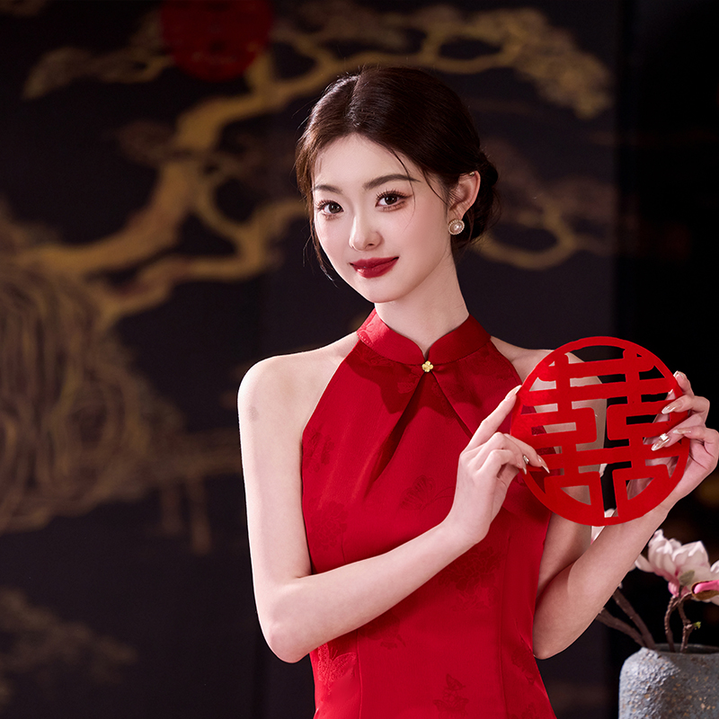 新中式敬酒服新娘结婚旗袍高级感
