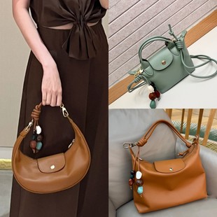 王曼昱同款串珠饺子包女斜跨包hobo单肩包轻便小挎包月牙包通勤包