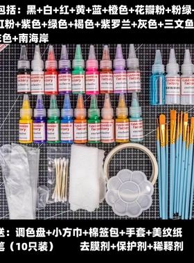 美国进口Angelus安格鲁斯包包球鞋手绘diy改色不掉色皮革颜料工具