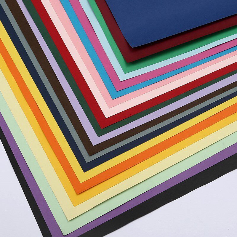 加厚硬卡250克马卡龙浅色糖果色大张背景纸彩色手工绘画美术卡纸
