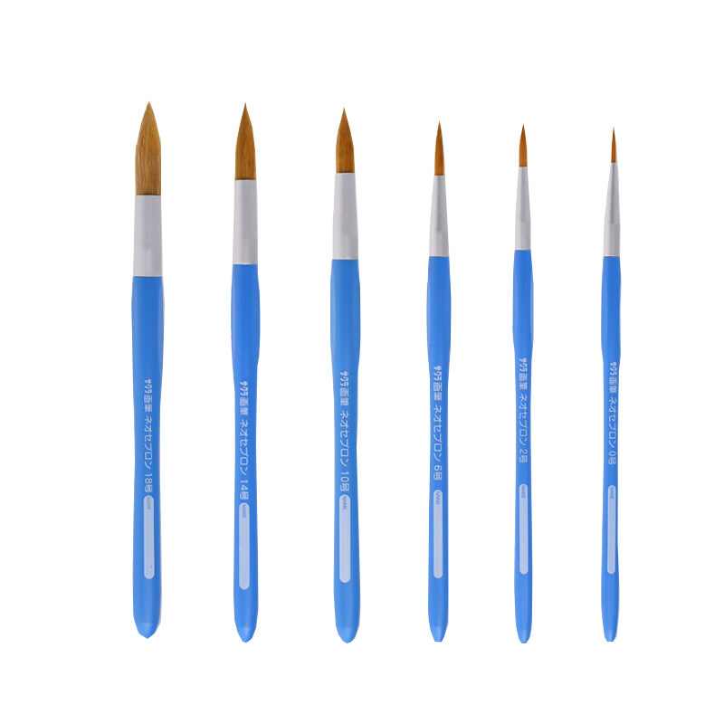 6支包邮日本樱花 圆头尼龙画笔 SAKURA 水彩笔水粉丙烯油画笔单支