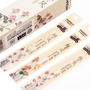 包邮20支爱好中性笔芯0.35mm全针管替芯卡通办公财务细笔芯