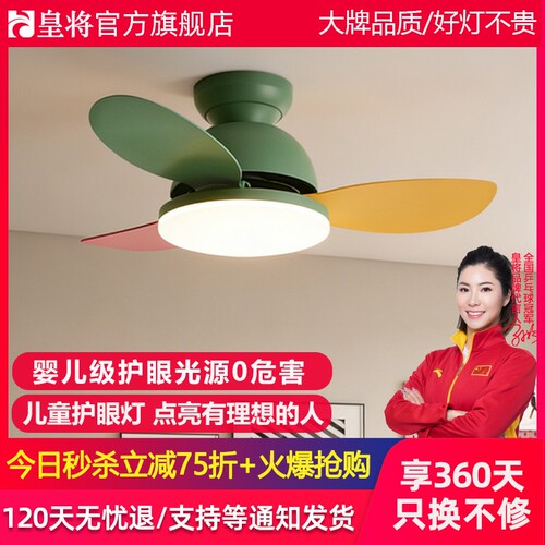 儿童房风扇灯卧室卧灯风扇一体吊
