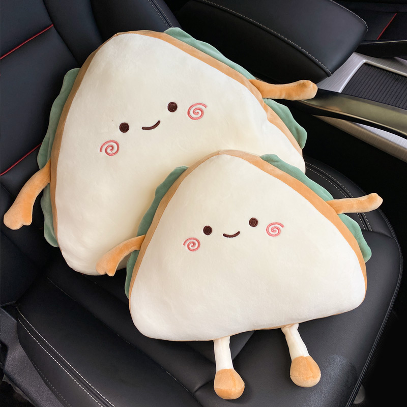 汽车抱枕可爱车内用品创意车载腰靠垫装护腰多功能装饰用品