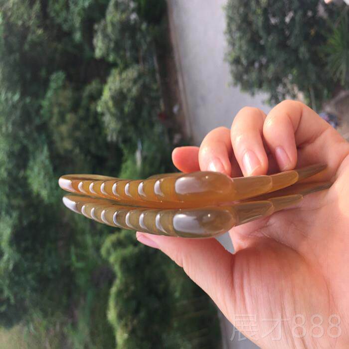 正品天然正白水牛角胸部品刮体痧板 面摩部全身按器
