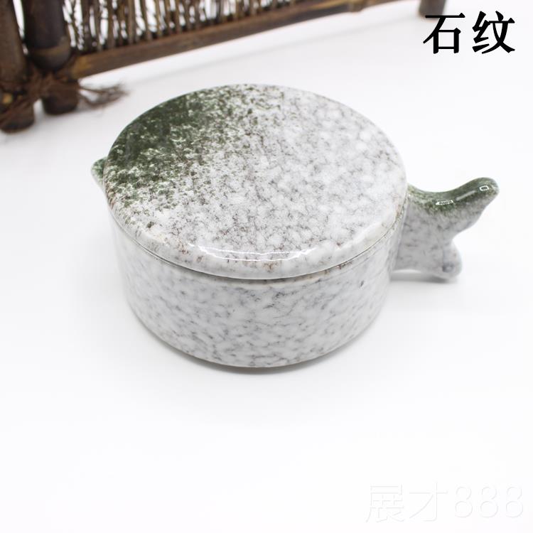 正品陶瓷功能墨池笔架搁笔海笔洗盖砚台文墨房四宝墨多碟书法带套