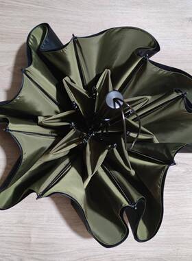 正品mxamango手工雨伞双层晴黑胶超强防晒0防紫外线太阳伞折叠伞U