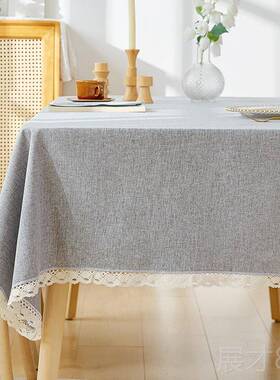 正品日式麻n防茶水桌布防油防烫免洗长方棉形餐桌布高级感is几布