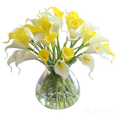 正品alla百合人造花假花装饰饰品客厅c入马口饰塑料花桌子花反装