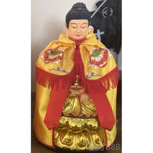 正品佛像衣服莲花披王肩观音如来地藏神披文殊神像风佛袍刺绣财小