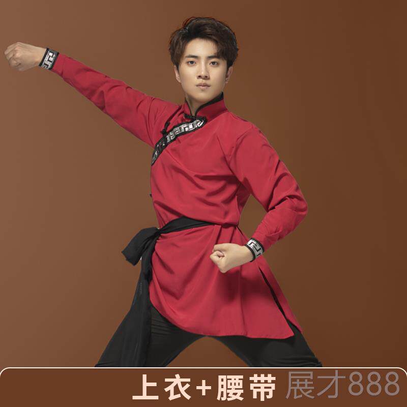 正品蒙古骑马服装成人少男舞练台演出舞服数民族艺考功服摔跤舞服图片