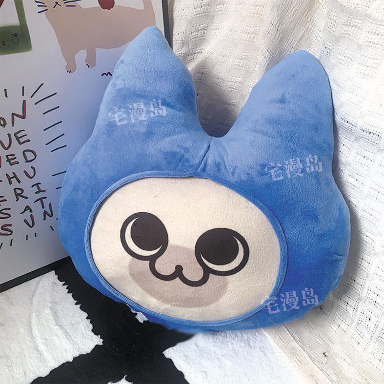 正品艾露猫大呆礼头抱枕怪物猎头人崛起卡通呆猫猫猫头可爱萌生日