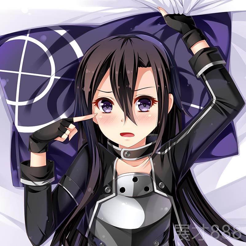 正品尚萌同 刀剑神域II 朝田诗乃优纪桐人人条亚长丝娜等身抱枕周