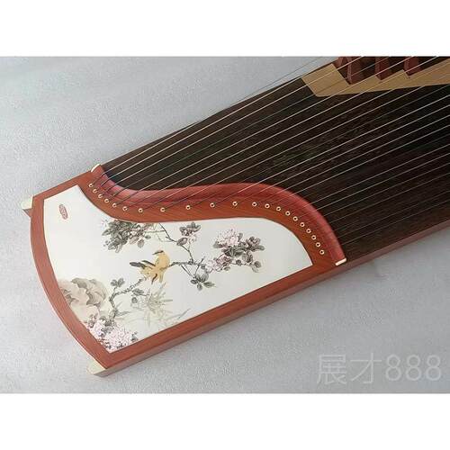 正品黑檀红木紫檀学挖嵌彩贝螺钿绢画专初学业教演奏扬州古正品乐