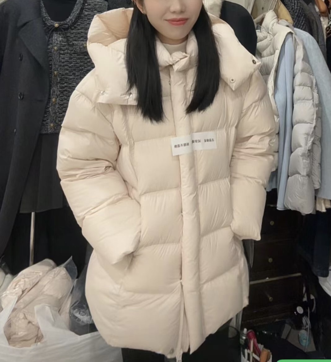 2025新款羽绒服女极寒高充绒中长款大被子连帽加厚保暖过膝盖外套