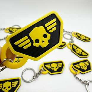 绝地潜兵2地狱潜兵2骷髅头钥匙扣游戏周边游戏模型cosplay道具