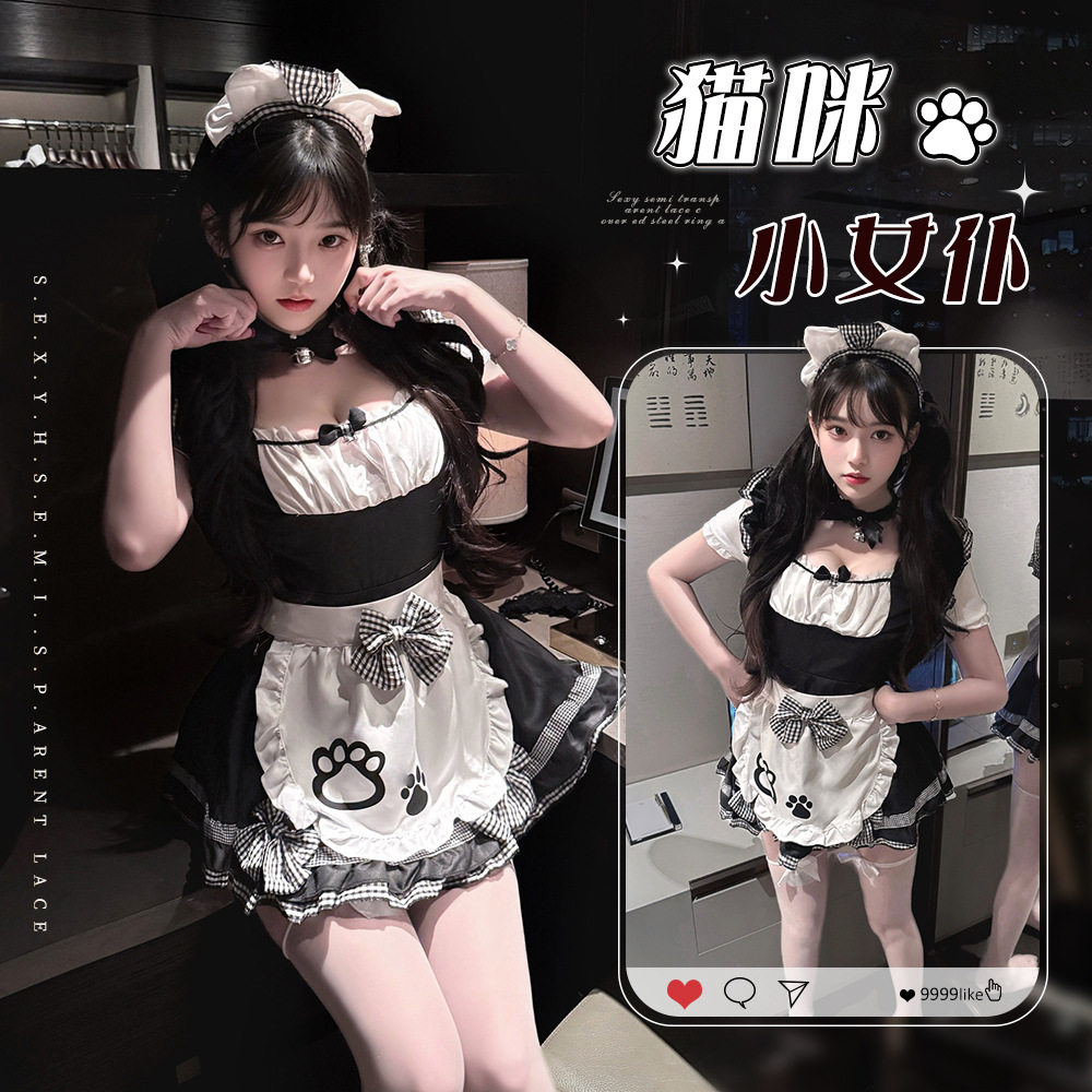 女仆装cos可爱女佣猫咪大码少女lolita连衣裙洛丽塔cosplay服装