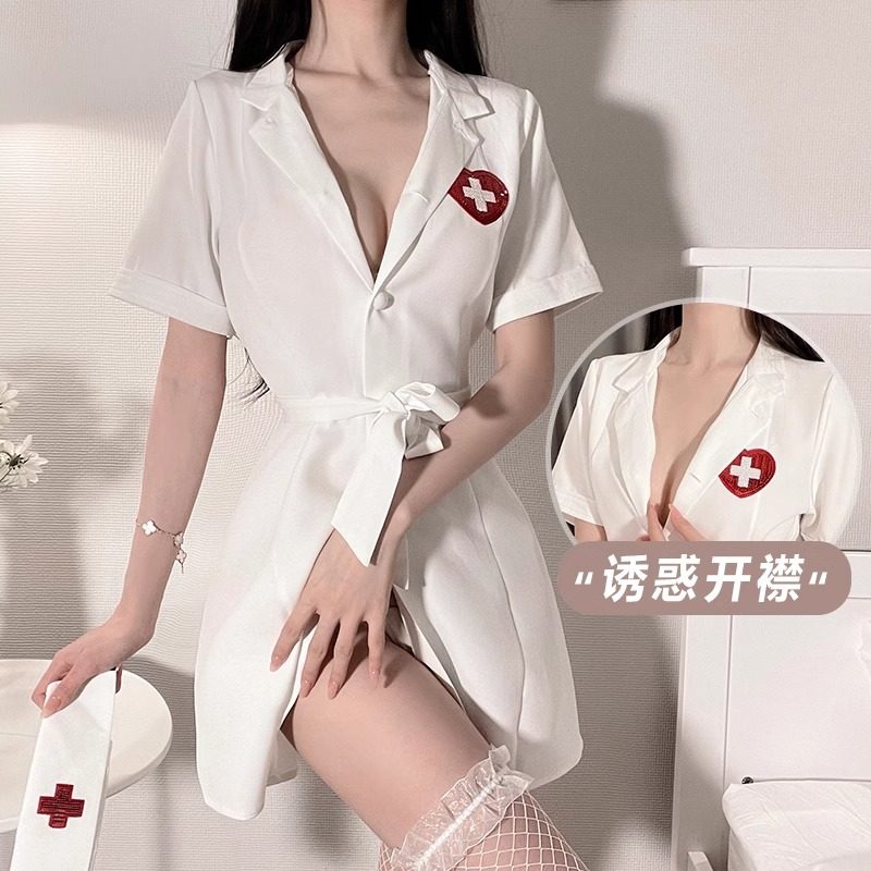 大码200斤内衣护士制服性感情趣cos服内衣性感性感暴露衣服校园装