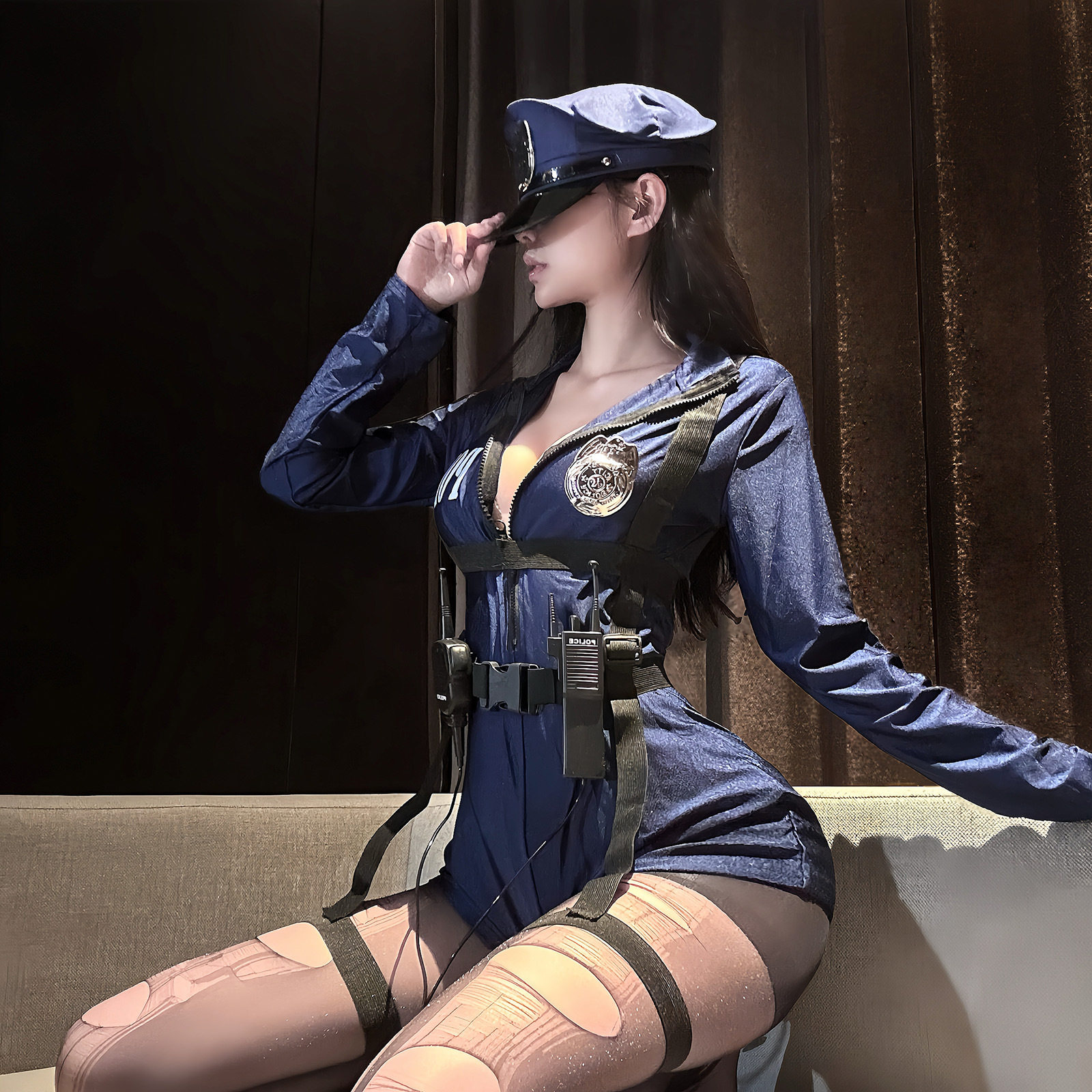 兔子警官*欧美风御姐性感女警cos空姐OL秘书免脱套装角色扮演服装