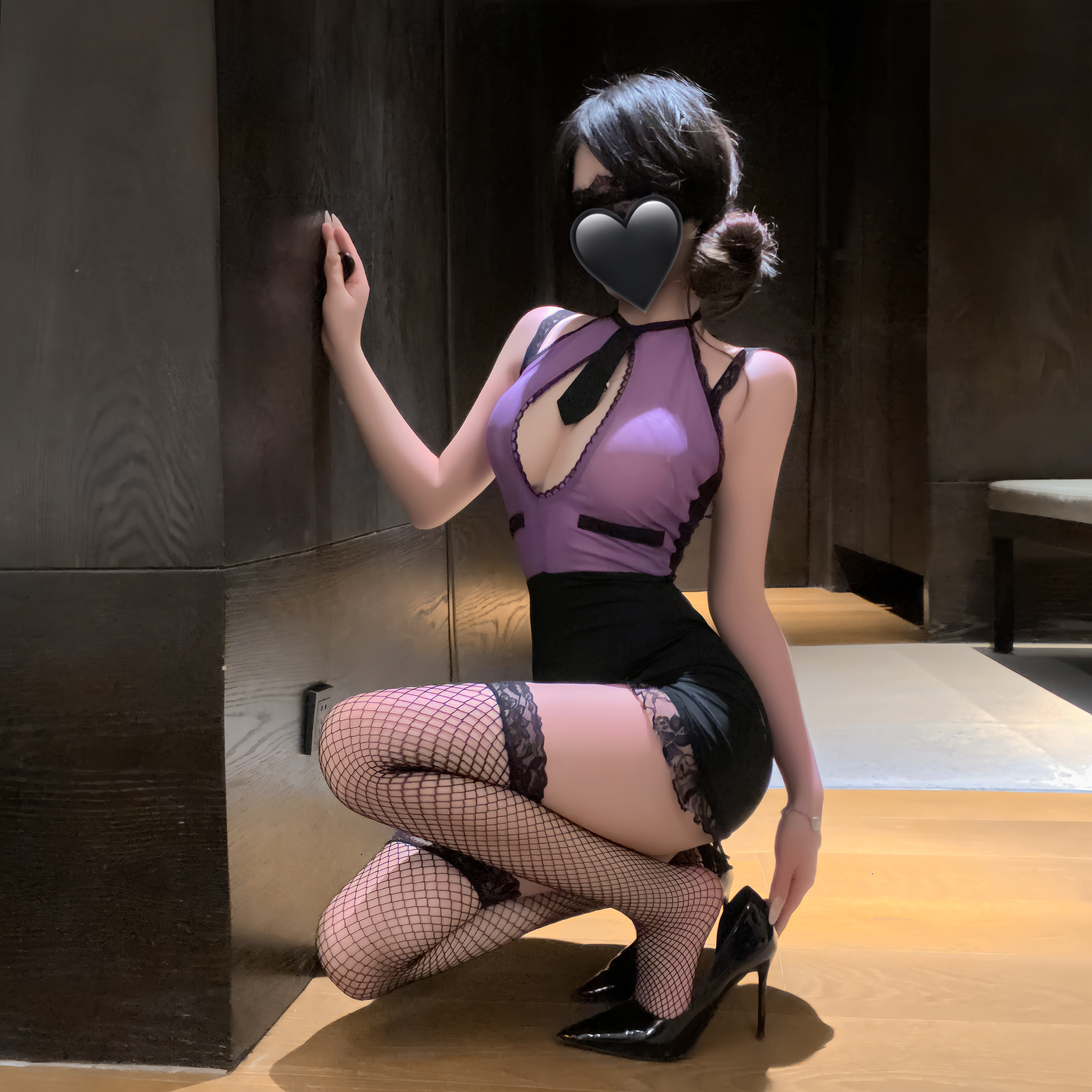 性感纯欲睡衣女士高级感包臀裙情调秘书制服风情万种蕾丝睡裙qqny