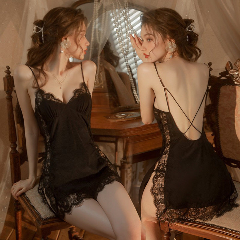 性感睡衣女精致蕾丝吊带睡裙夏季情趣情调诱人内衣床上性感氛围感