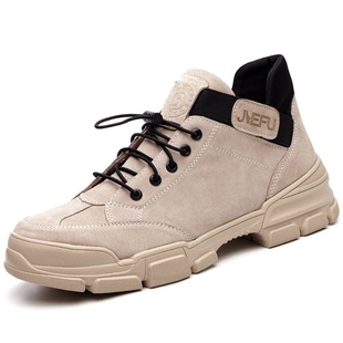 跨境劳保鞋防砸防刺穿防水电焊高帮真皮劳保靴 safety shoes包邮