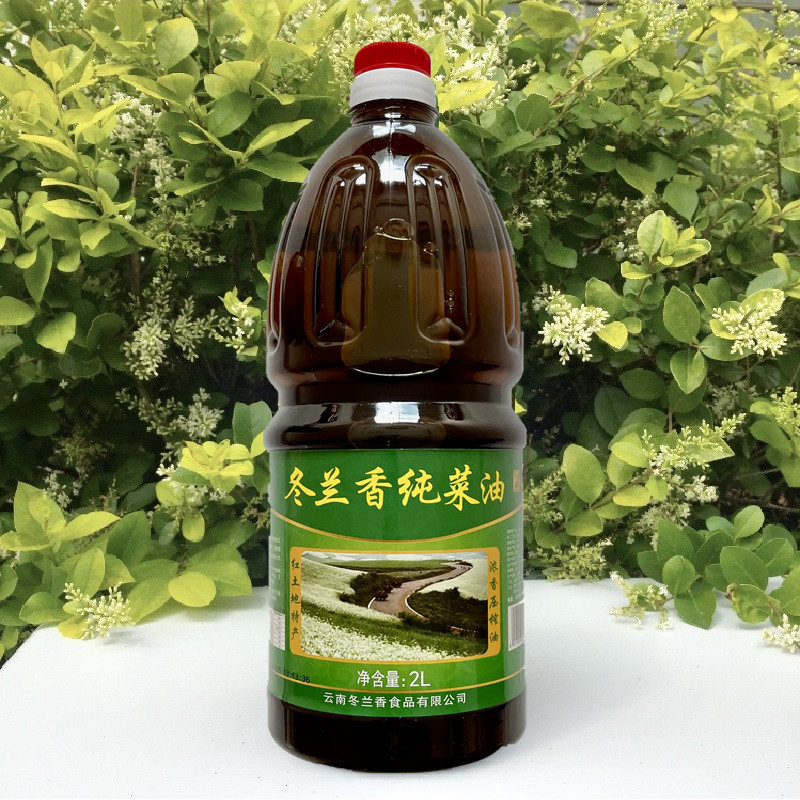 寻甸冬兰香纯菜籽油2L瓶装云南农家初榨油物理压榨食用油炒菜用油