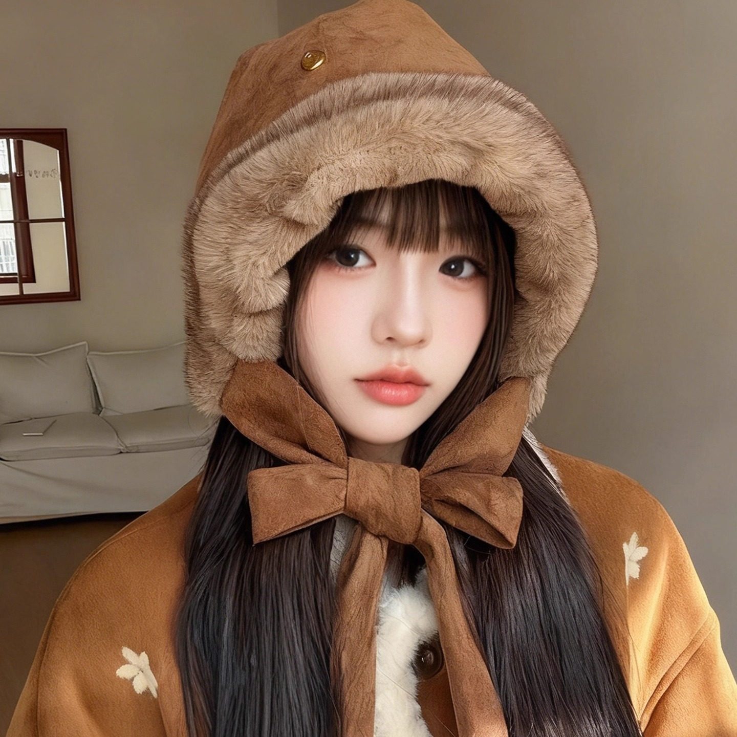 韩系复古麂皮绒加厚防寒渔夫帽子女冬季新款保暖护耳大头围套头帽,服饰配件/皮带/帽子/围巾,帽子,淘宝优惠券,粉丝福利购,淘宝优惠卷