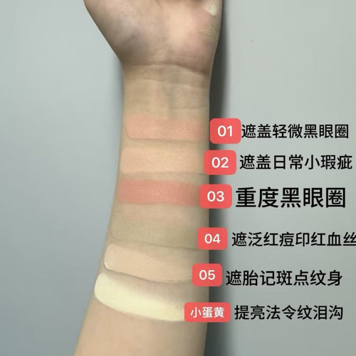 提亮眼部遮盖泪沟黑眼圈平替M*c