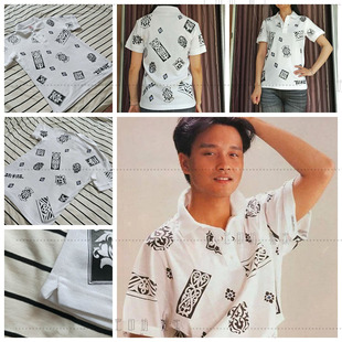 张国荣t恤夏装 哥哥同款POLO纯棉短袖男女 LESLIE纪念版衣服